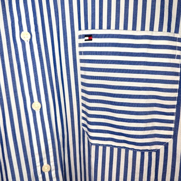 NWT Tommy Hilfiger Men’s | Cotton Classic Fit Button-Down Shirt Blue | XXL - Picture 4 of 5